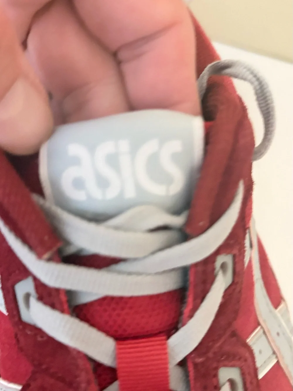 Vintage ASICS Red Suede & Mesh Sneakers